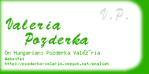 valeria pozderka business card